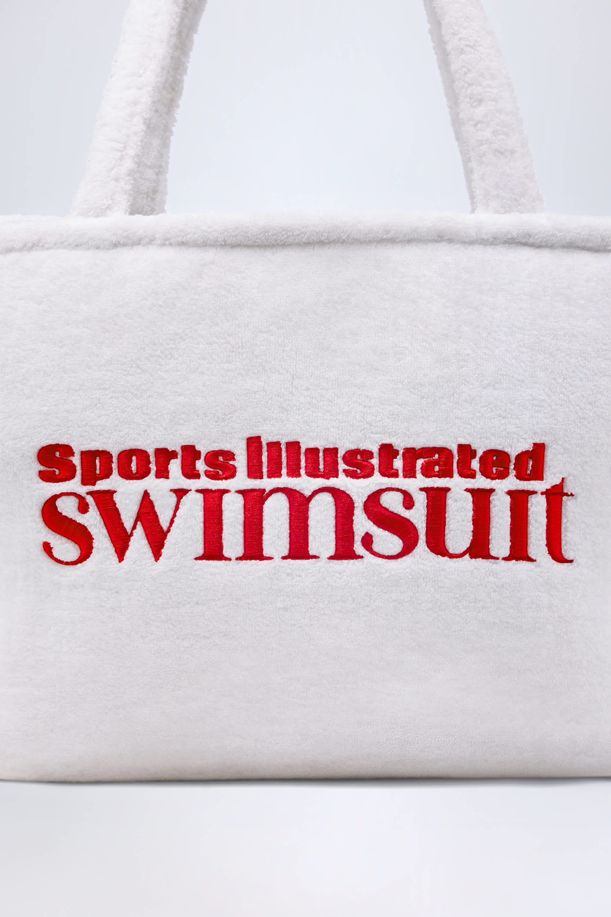 Velika-Towelling Tote Bag in White