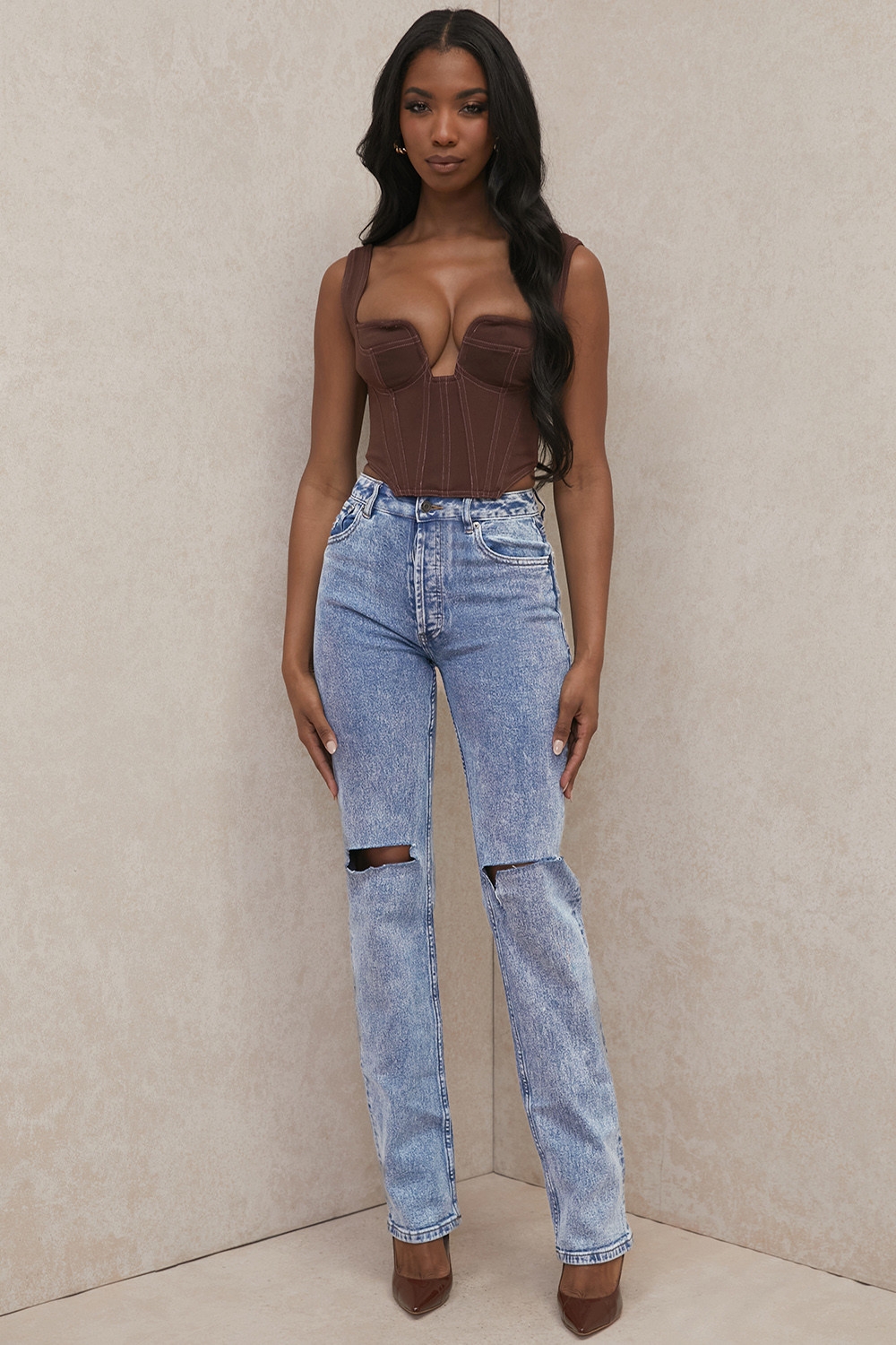 Tate-Blue Vintage Fit Antique Wash Jeans