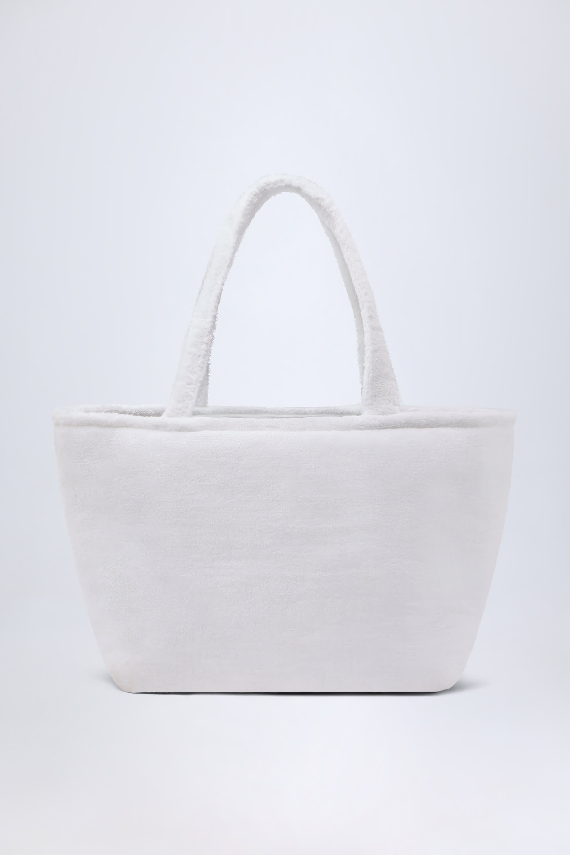 Velika-Towelling Tote Bag in White