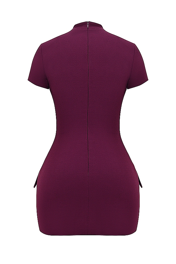 Alia-Mulberry Mini Dress