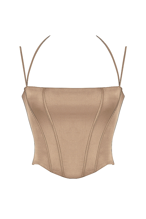 Chantelle-Latte Satin Corset