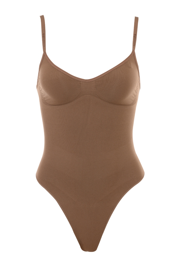 Sculpting Thong Bodysuit Mocha