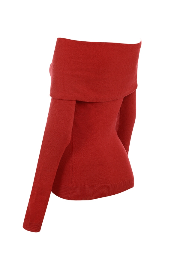 Amaryllis-Holly Red Cashmere Blend Sweater