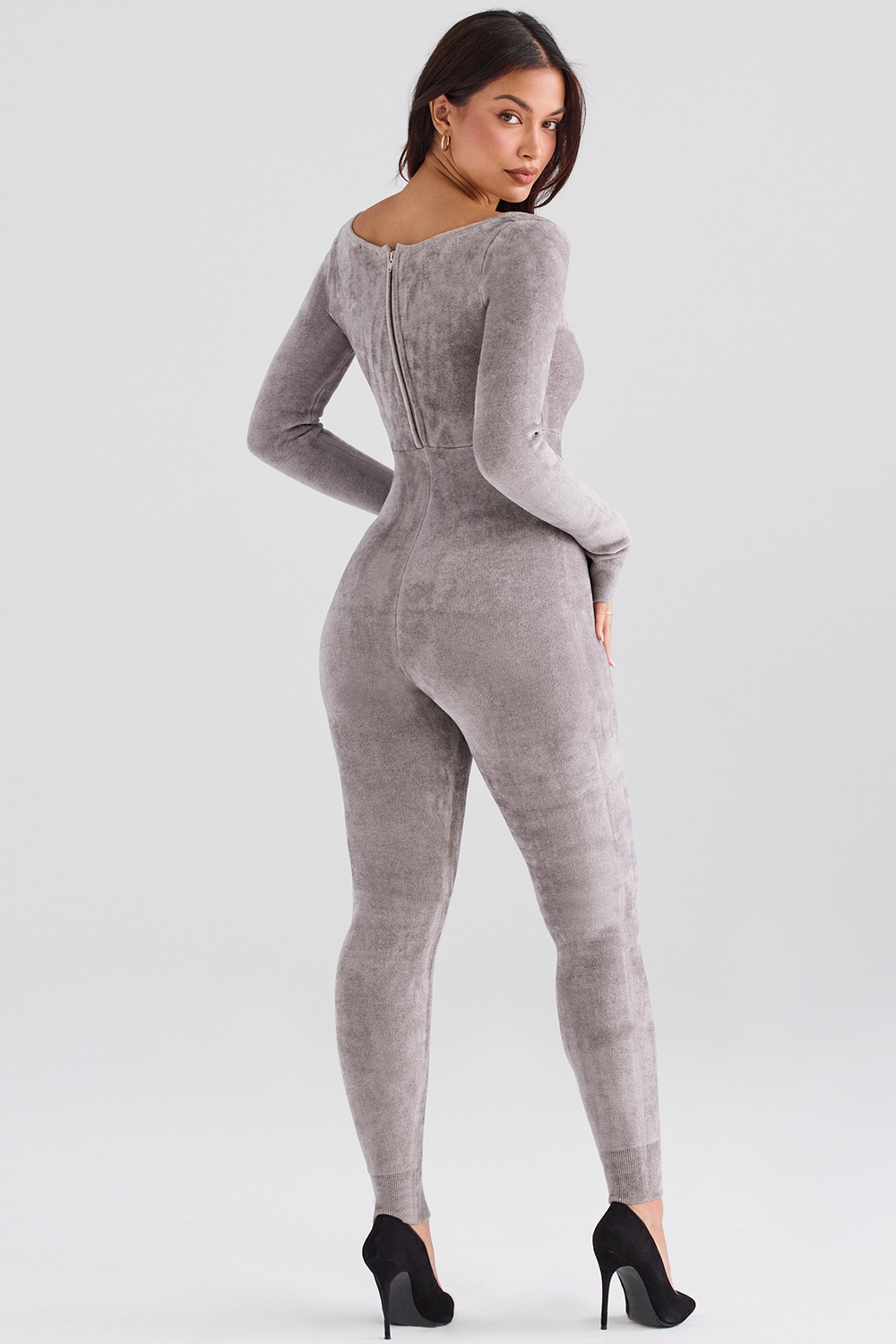 Isis-Mink Heavy Chenille Loungewear Jumpsuit - SALE