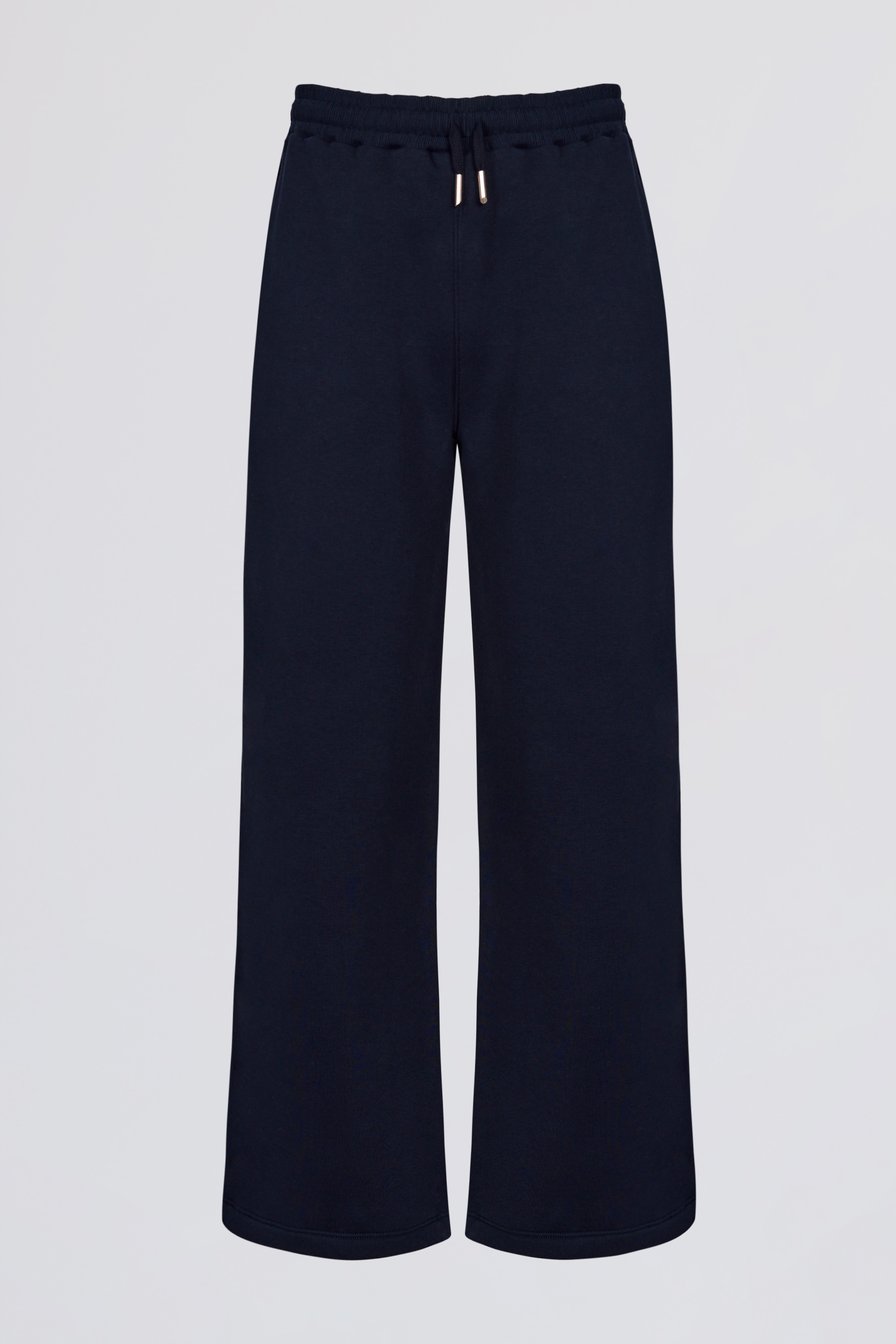 Wide-Leg Joggers in Classic Navy