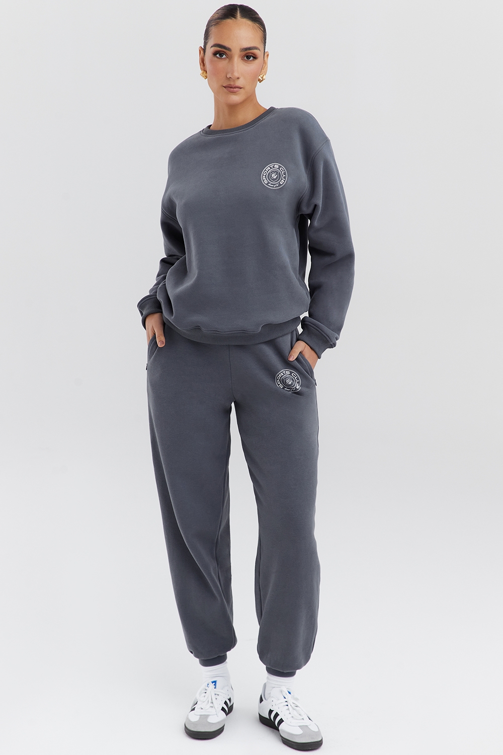 Haze-Slate Crew Neck Sweatshirt