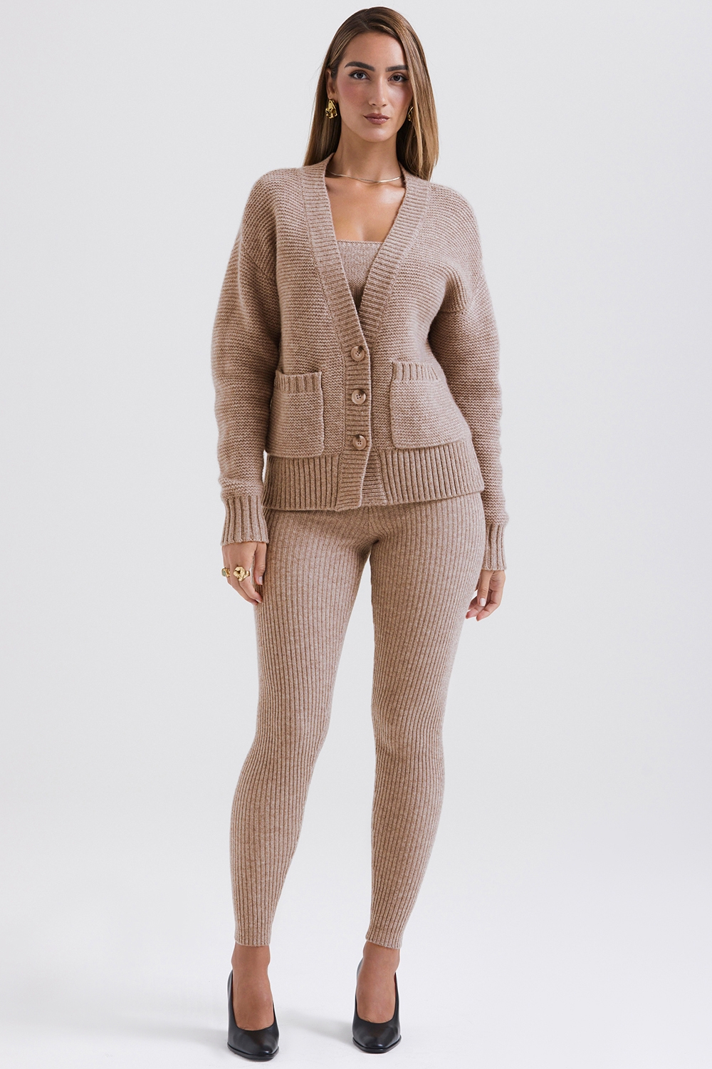 Alara-Barley Chunky Natural Wool Cardigan - SALE