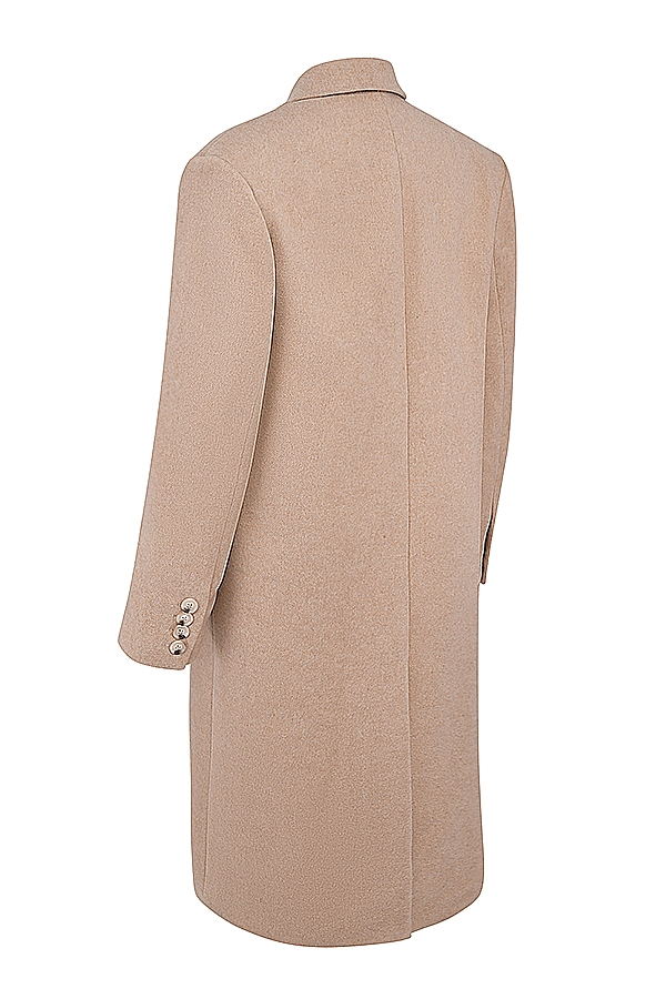 Carter-Oatmeal Double Breasted Coat