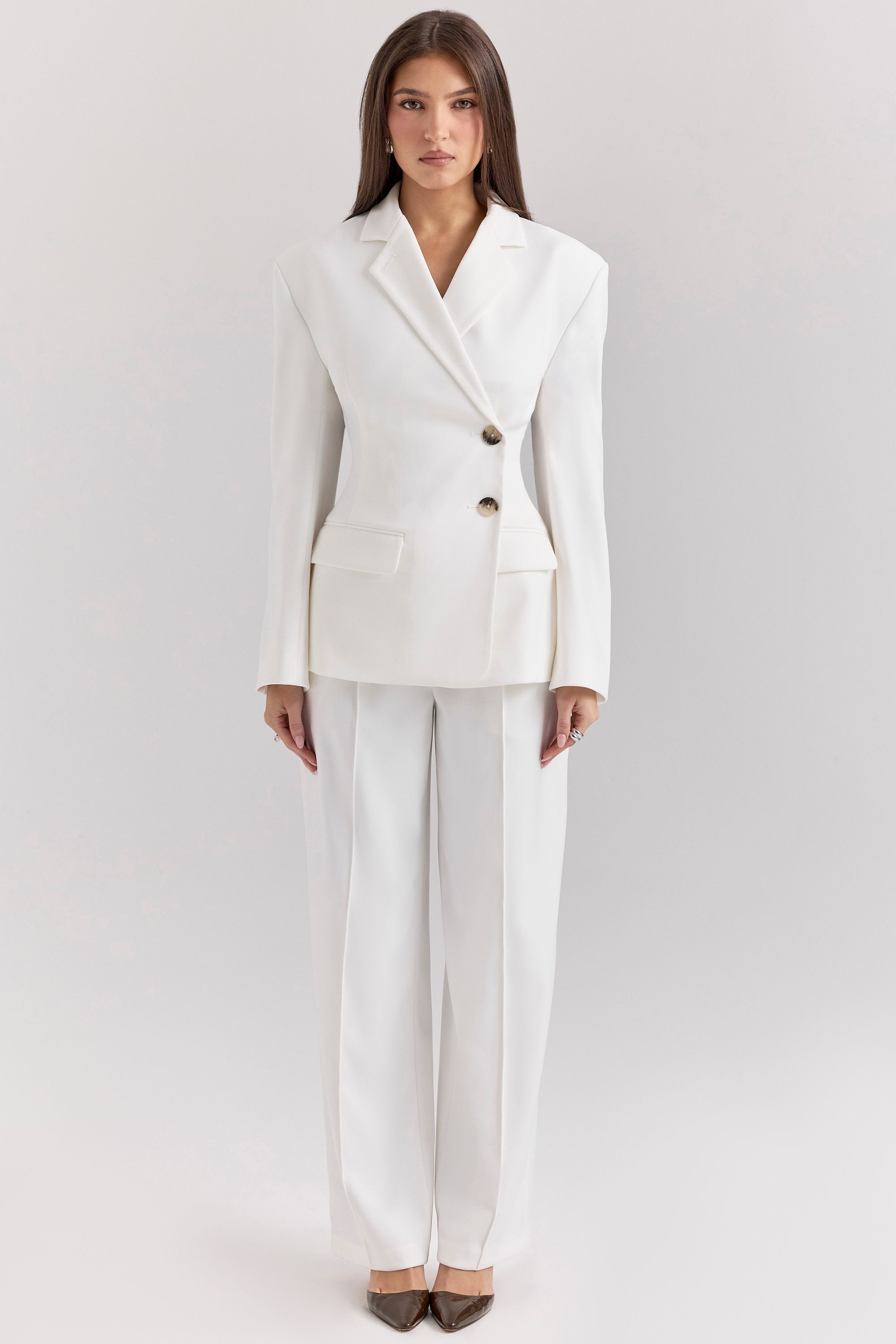 Hayden-White Wide Leg High Waist Tailored Trousers