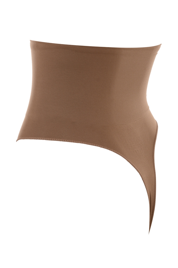 Sculpting High Waist Thong Mocha
