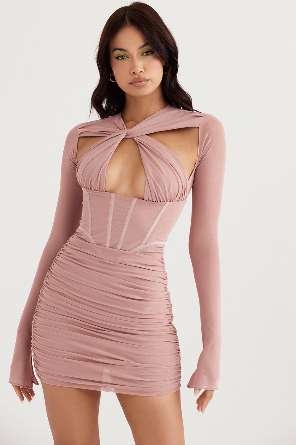 Adanna-Blush Corset Mini Dress