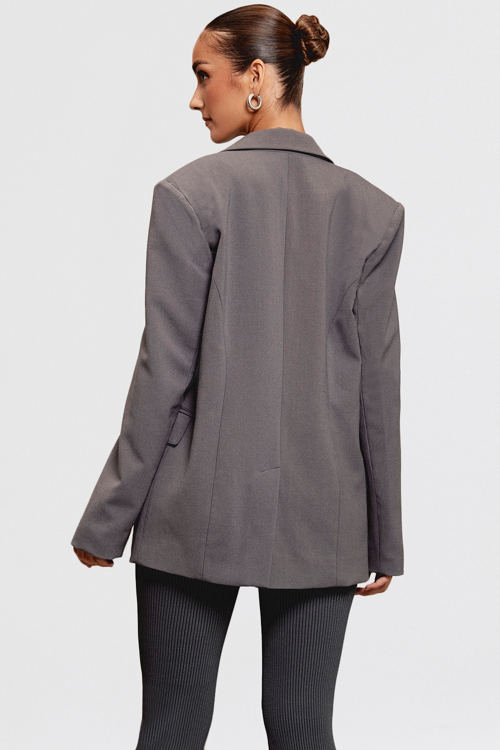 Aline-Dark Grey Oversized Blazer