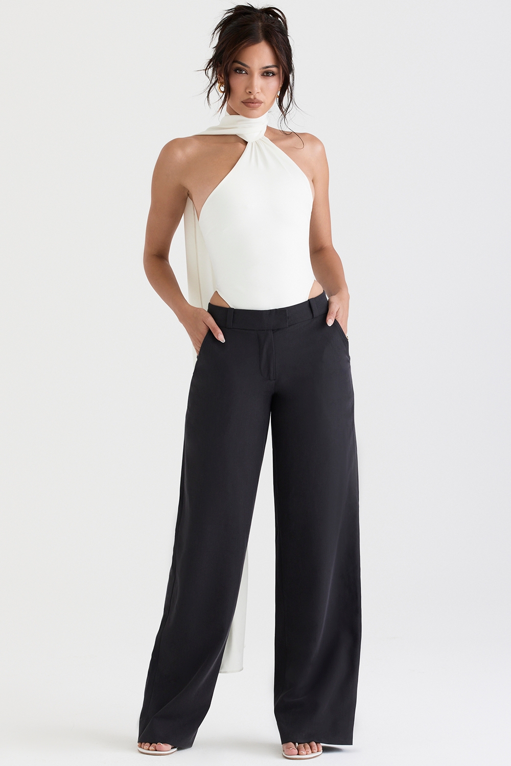 Cameron-Grey Loose Fit Trousers