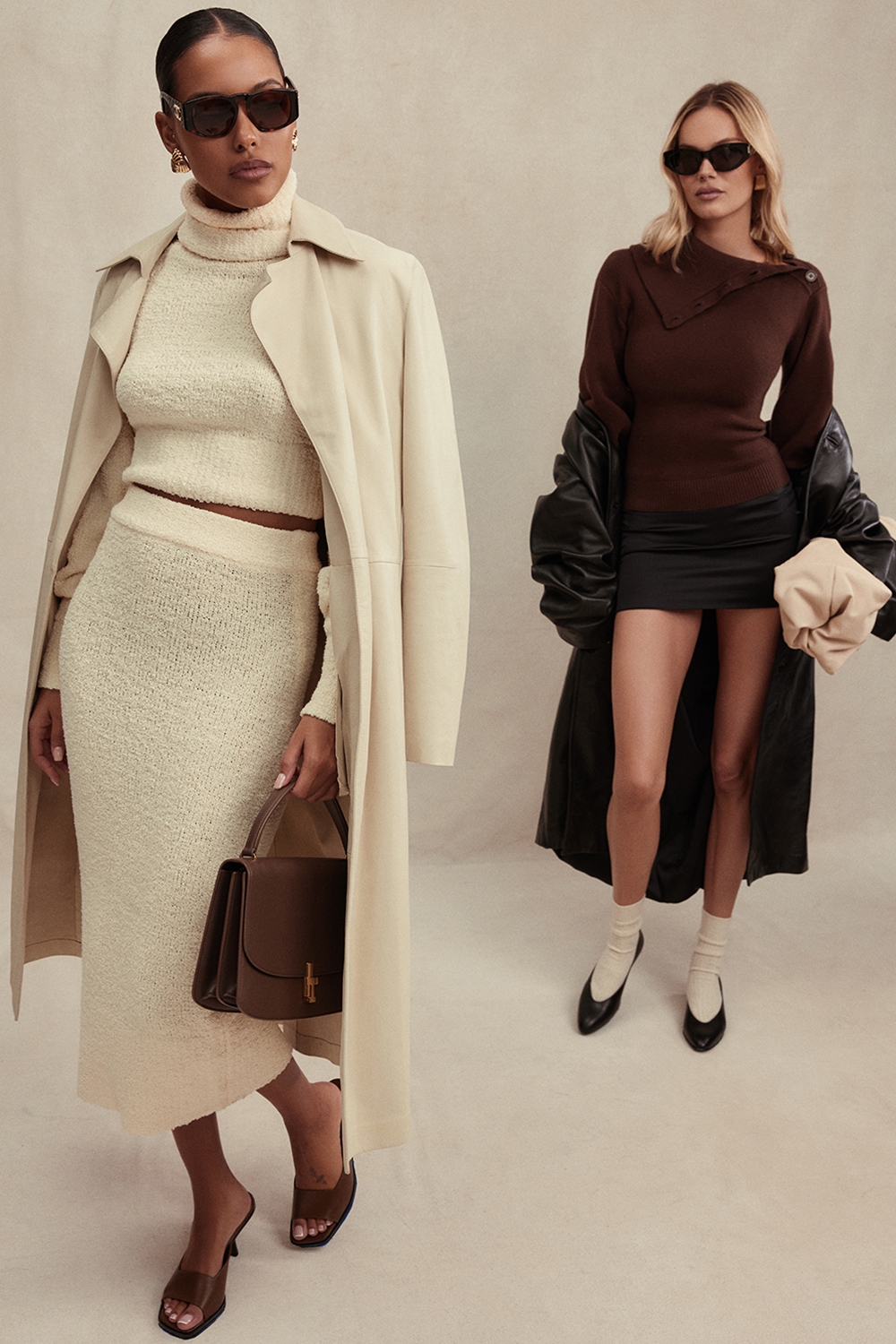 Adelita-Chocolate Cashmere Blend Sweater - SALE