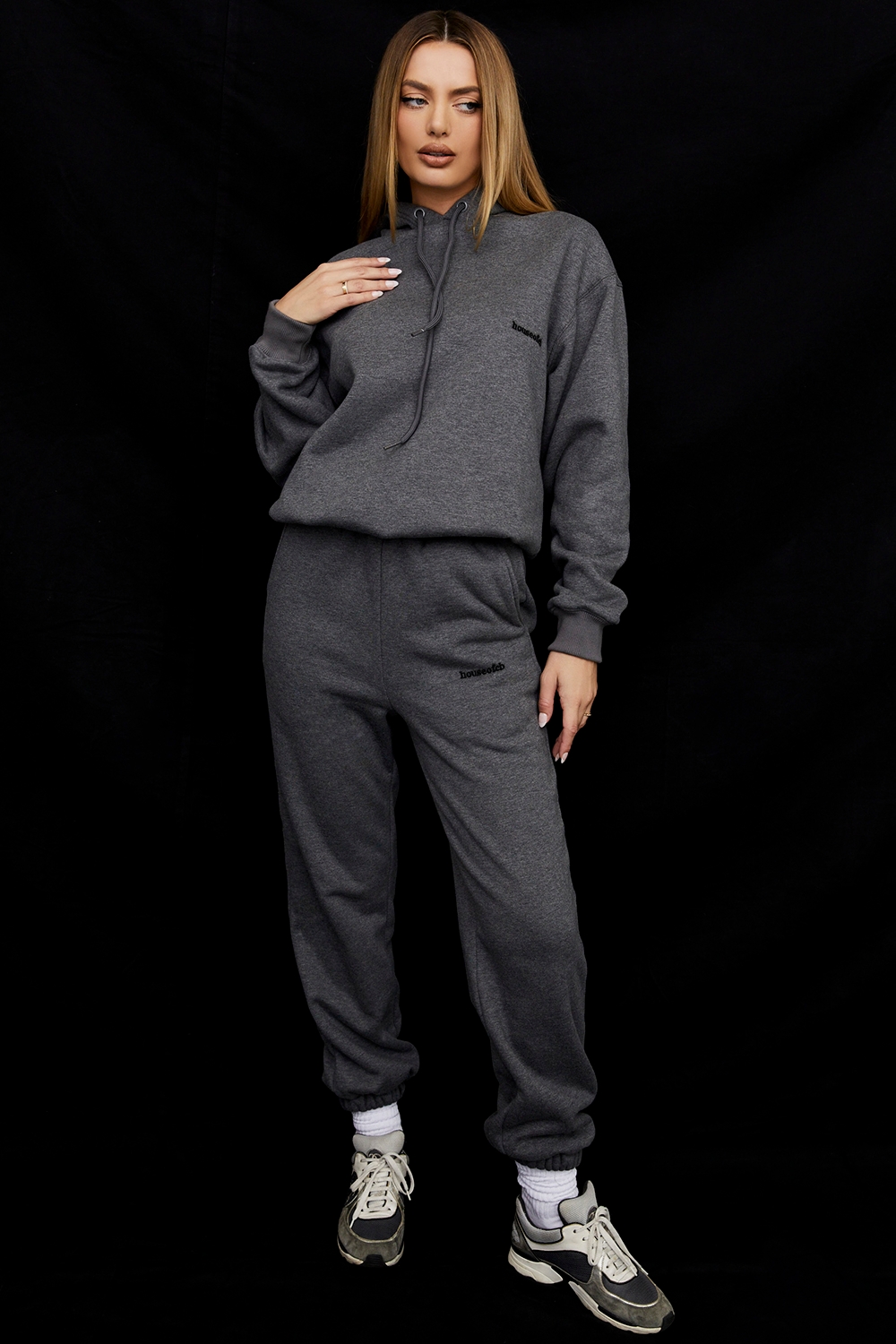 Halo-Dark Grey Oversized Hoodie