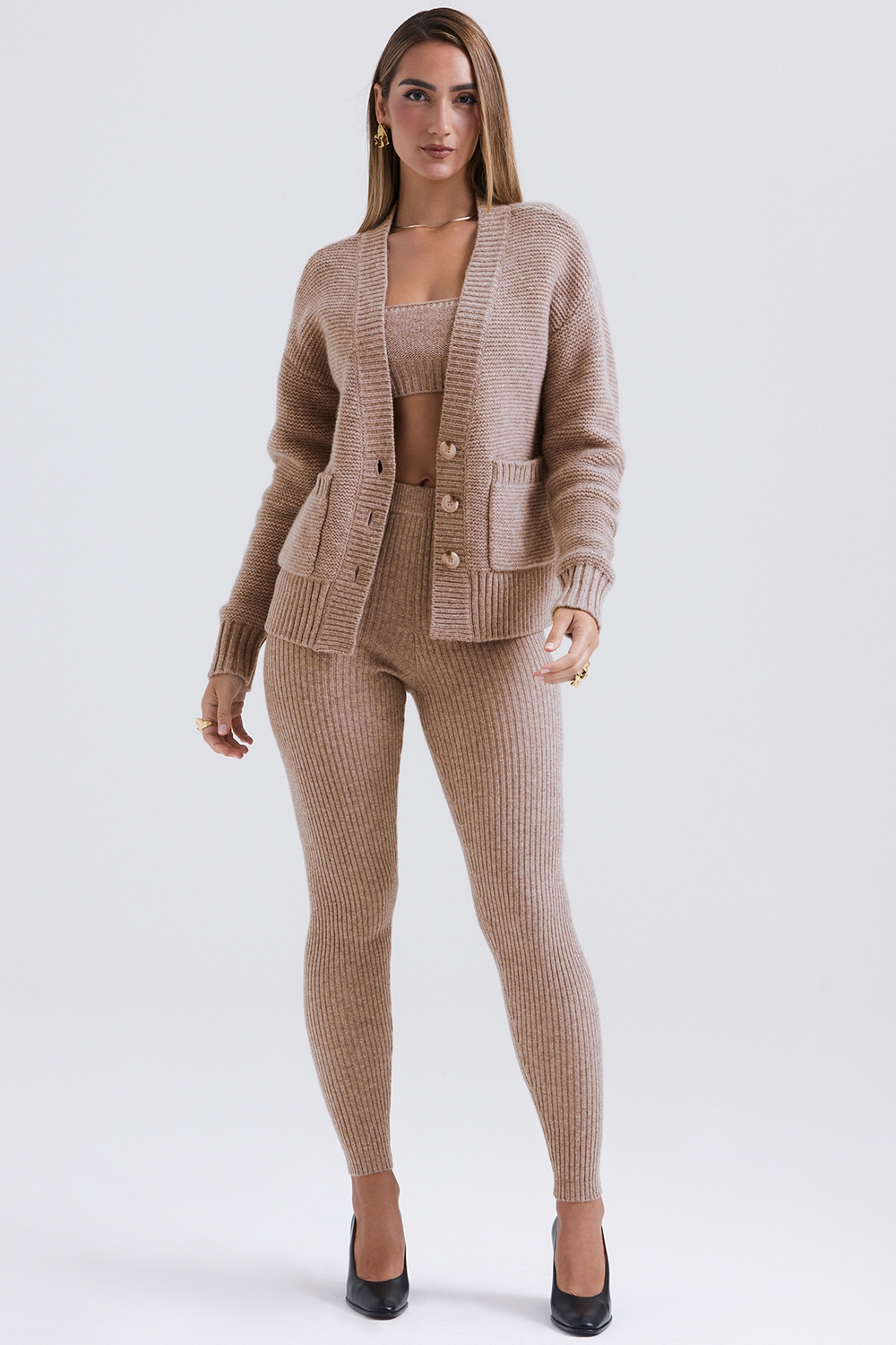 Alara-Barley Chunky Natural Wool Cardigan - SALE