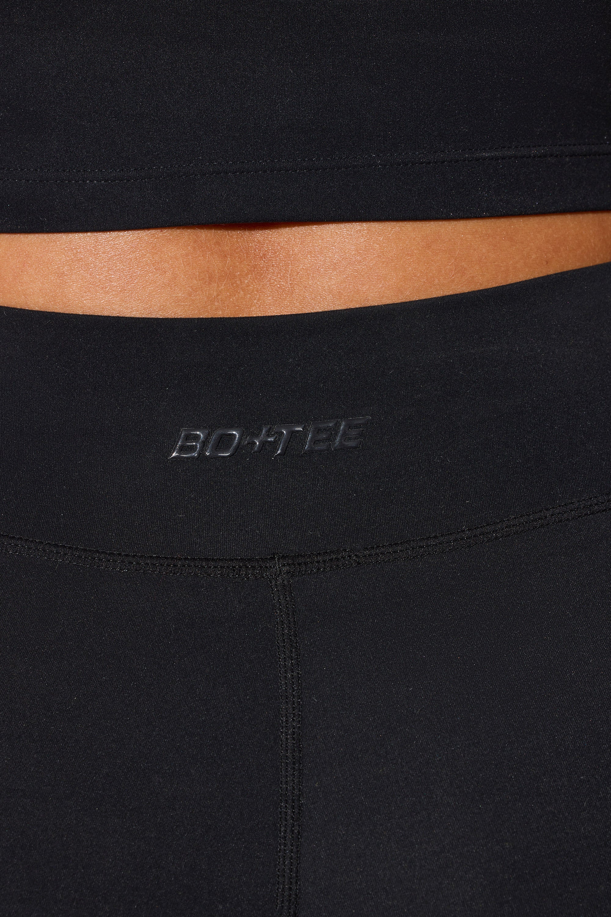 Twist Waist Mini Shorts with Pockets in Black