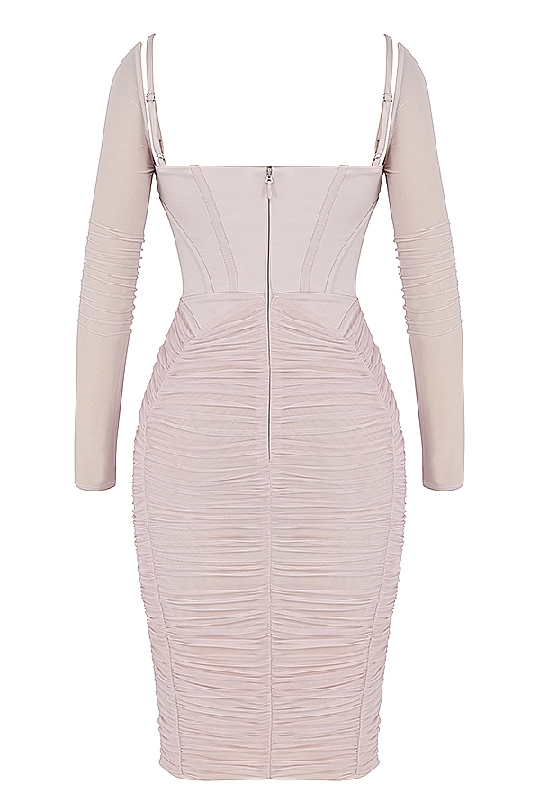 Freyja-Crystal Gathered Corset Dress