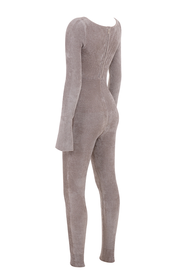 Isis-Mink Heavy Chenille Loungewear Jumpsuit - SALE