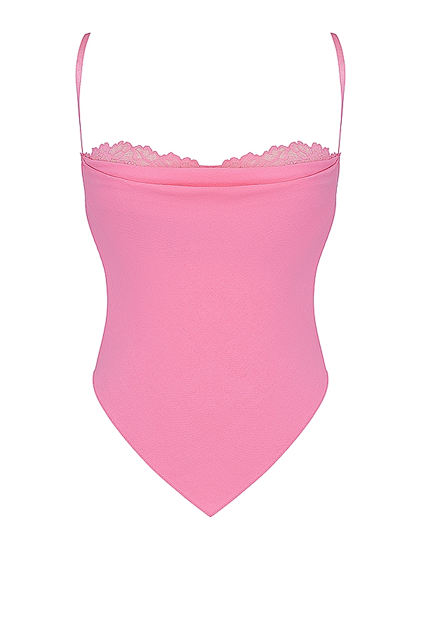 Aurelia-French Pink Hanky Hem Top