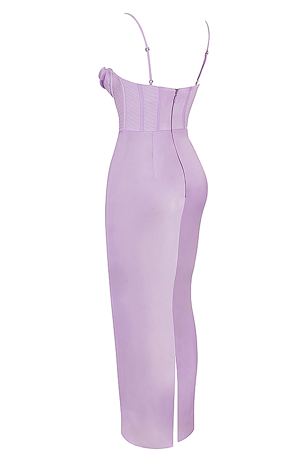 Charmaine-Lavender Corset Maxi Dress