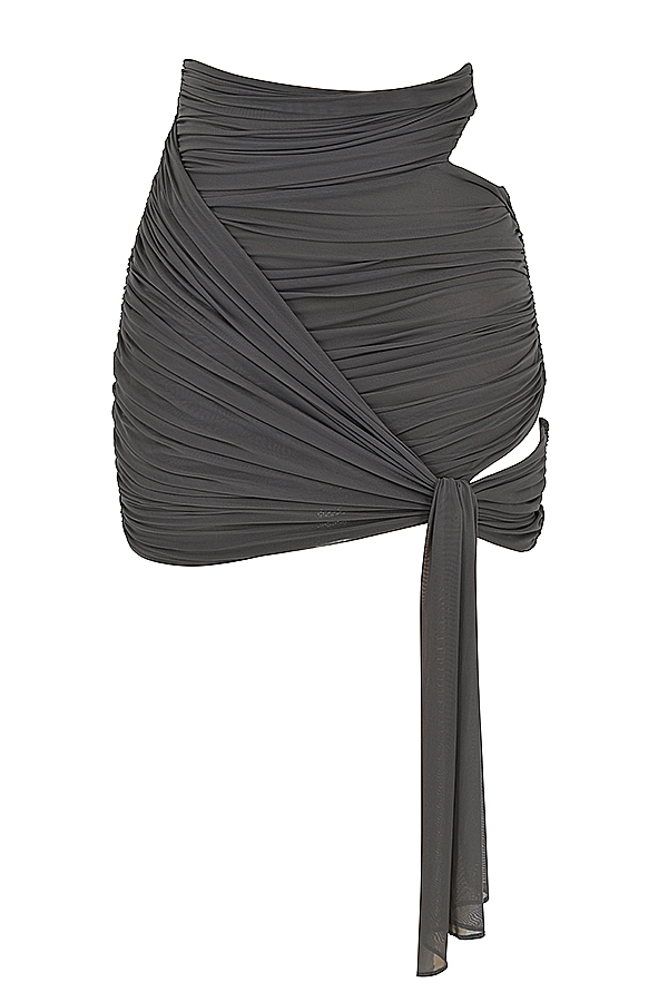 Rokael-Shadow Layered Mini Skirt