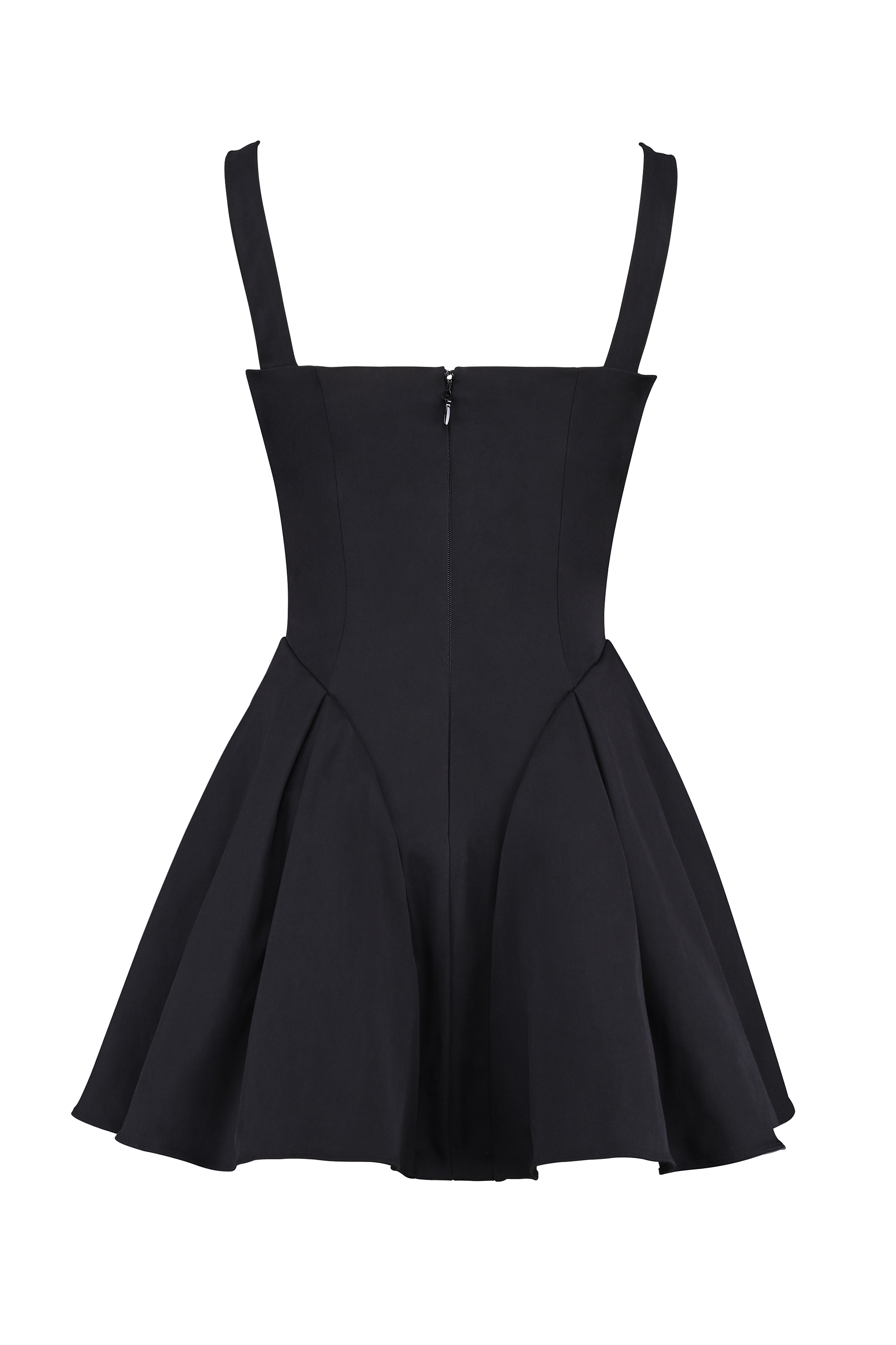 Bunny-Black Twill Mini Dress