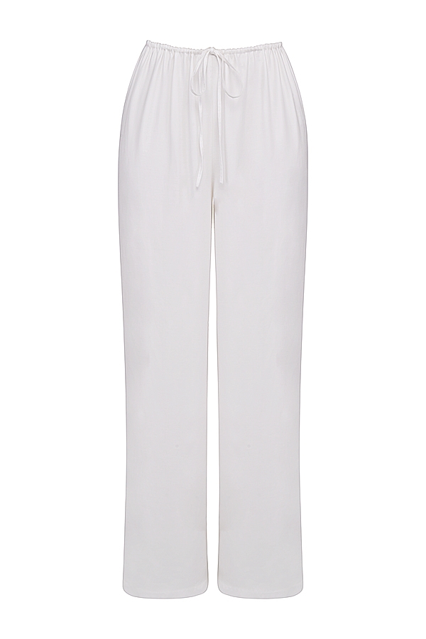 Cleo-Ivory Linen Mix Trousers