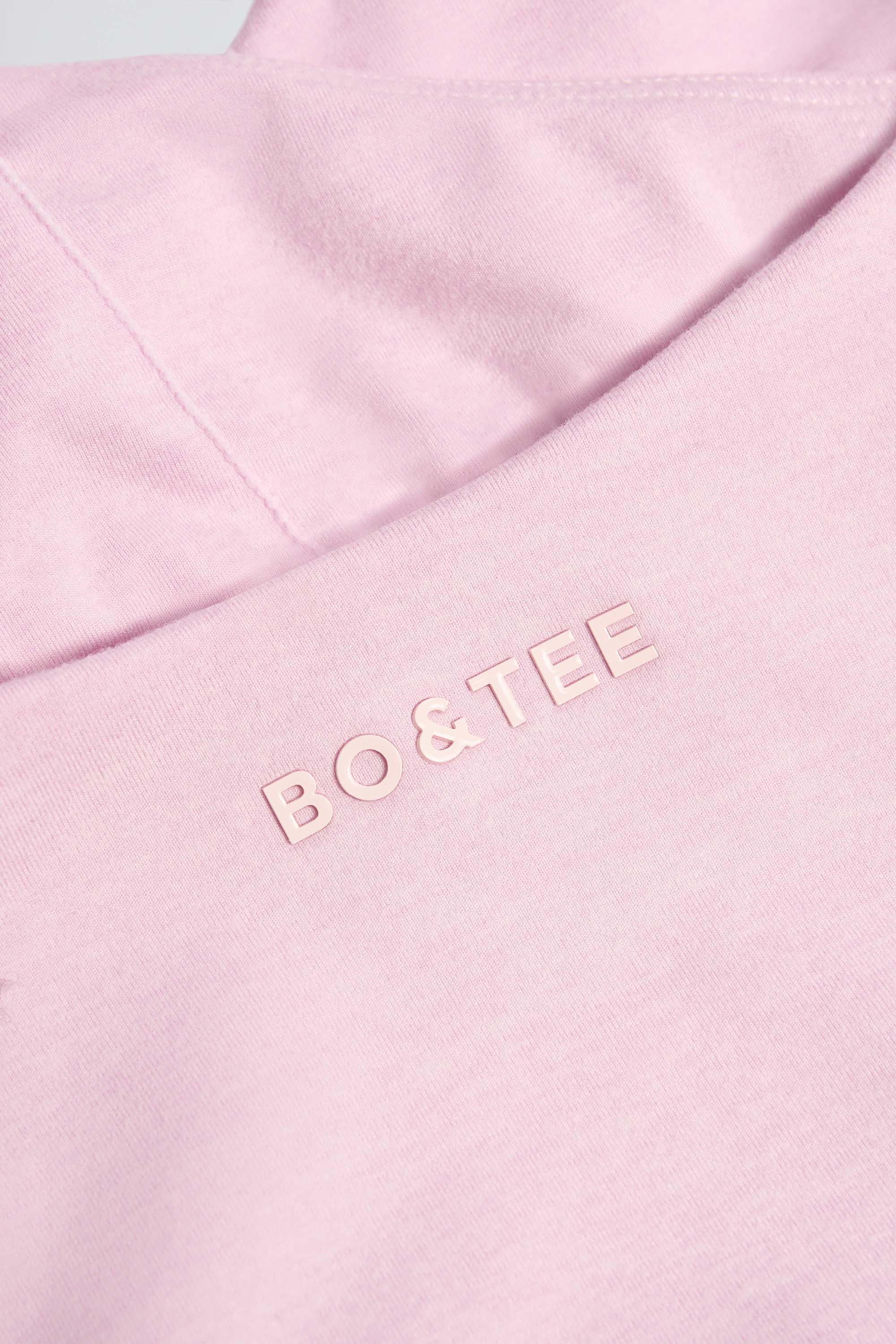 Wrap Halterneck Tank Top in Pale Pink Marl