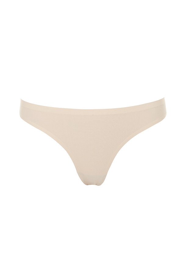 Micromodal-Beige Seamless Thong
