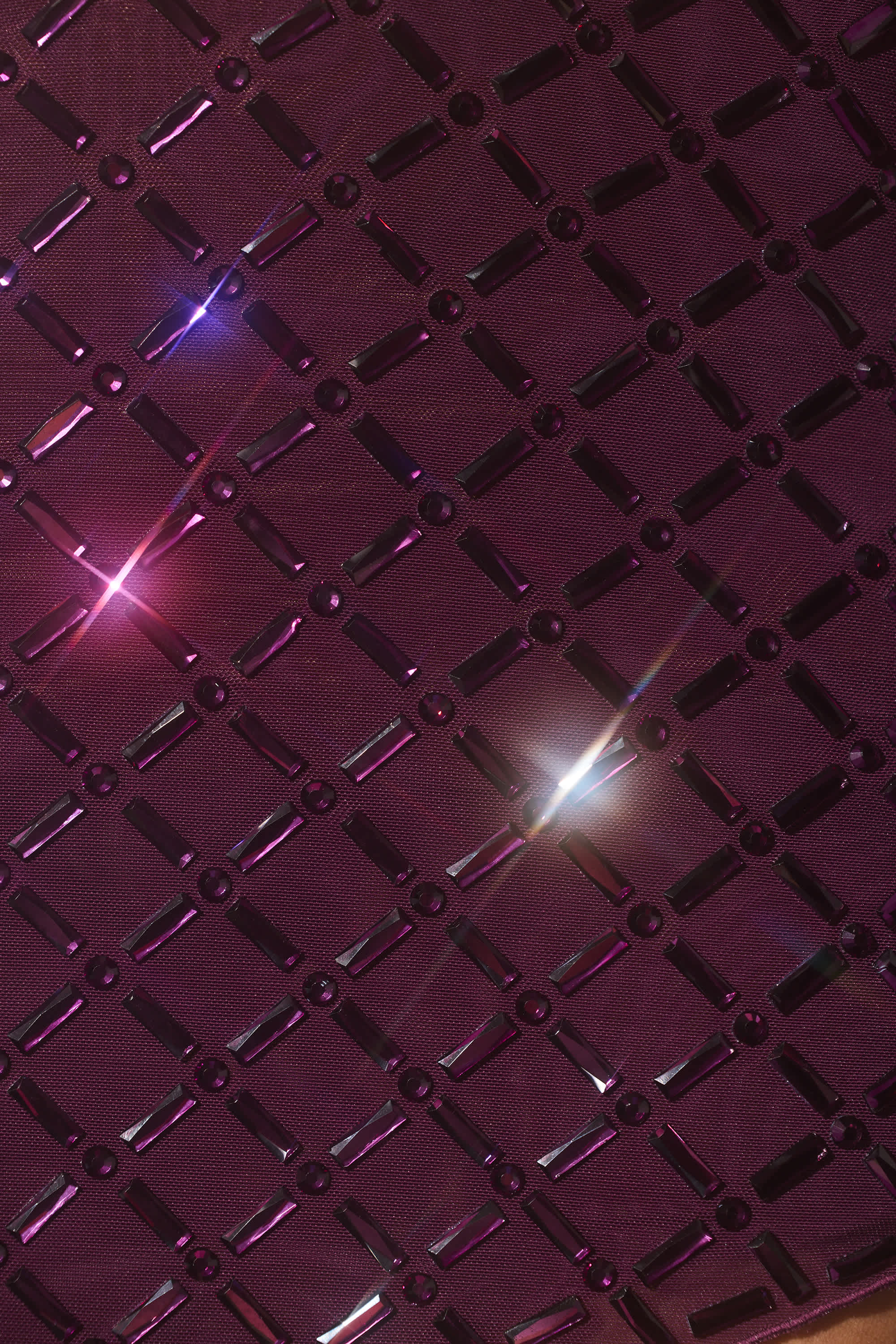 Thora-Embellished Asymmetric Crop Top in Deep Purple