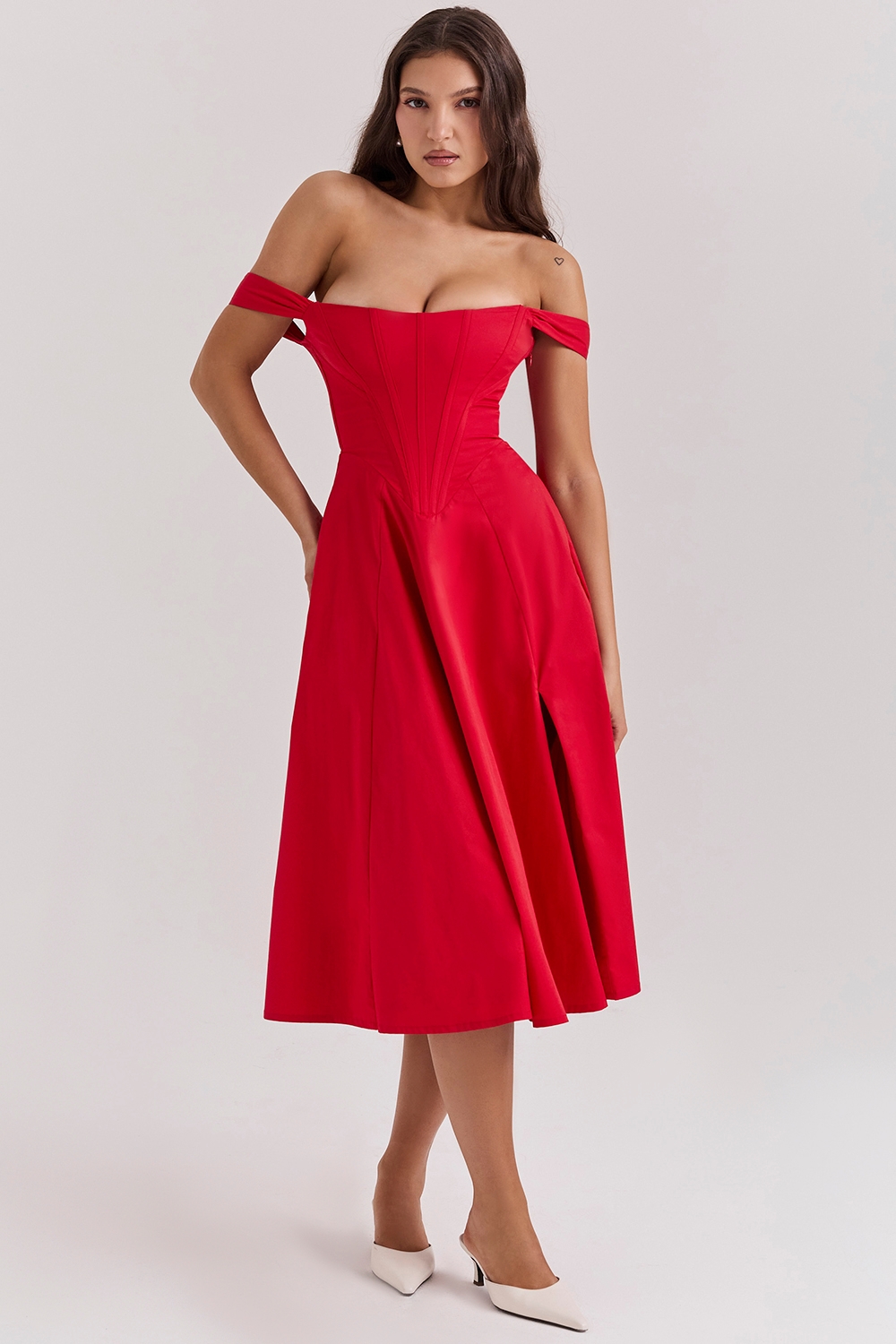 Saira-Scarlet Midi Sundress