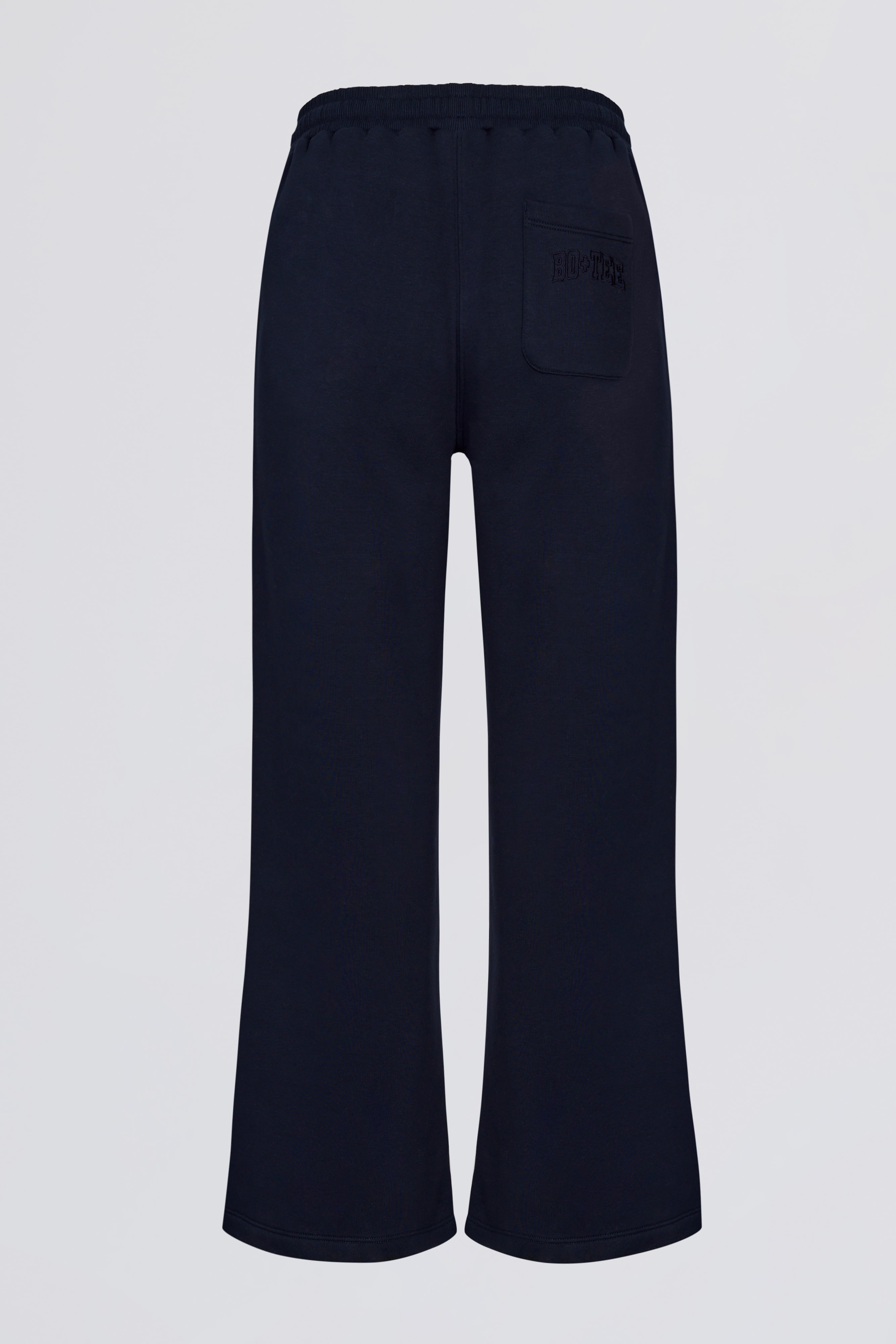 Wide-Leg Joggers in Classic Navy