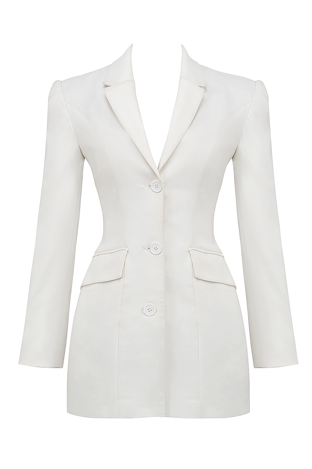 Amia-White Blazer Mini Dress
