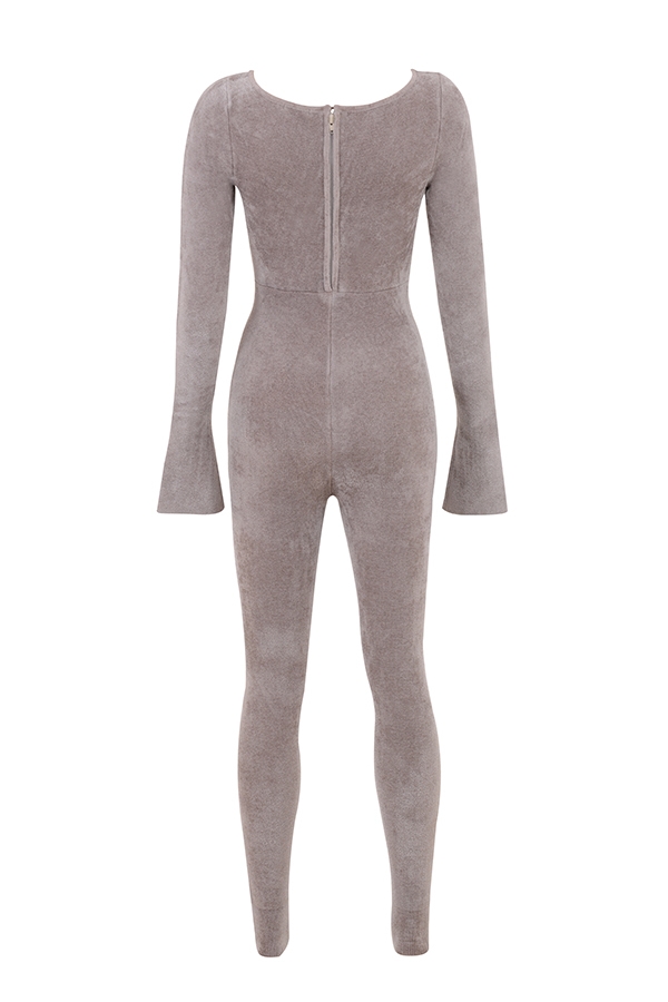 Isis-Mink Heavy Chenille Loungewear Jumpsuit - SALE