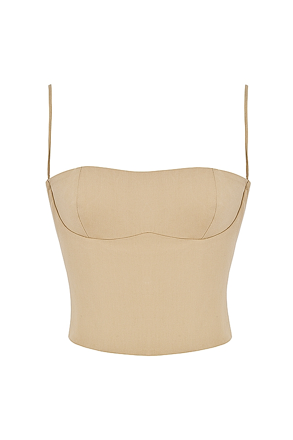 Audette-Camel Structured Corset