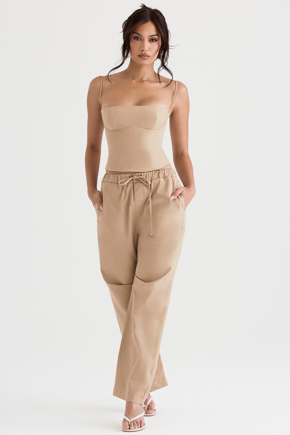Audette-Camel Structured Corset