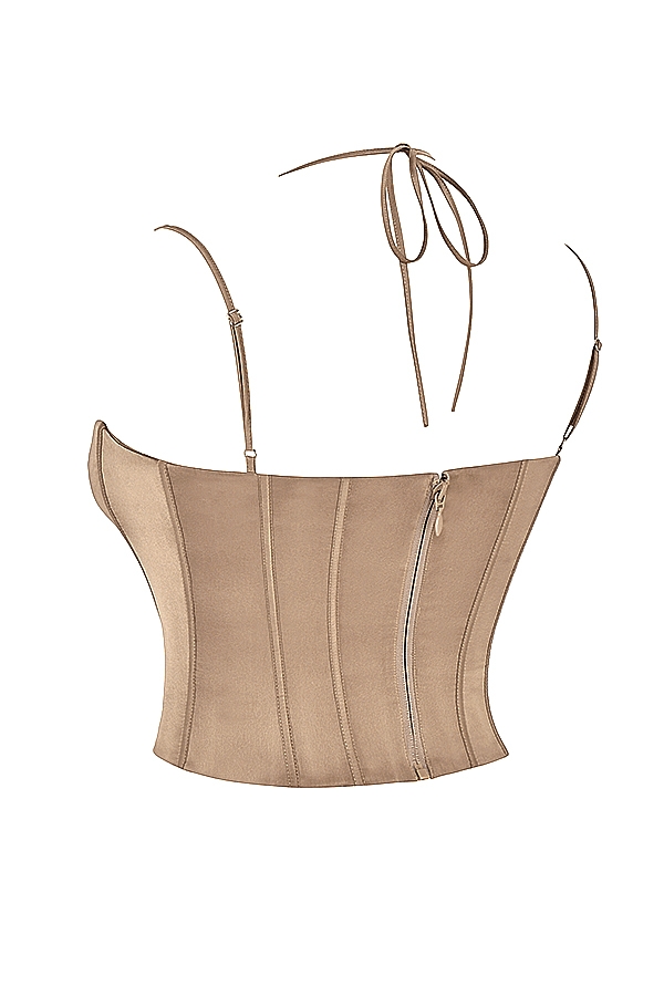 Chantelle-Latte Satin Corset