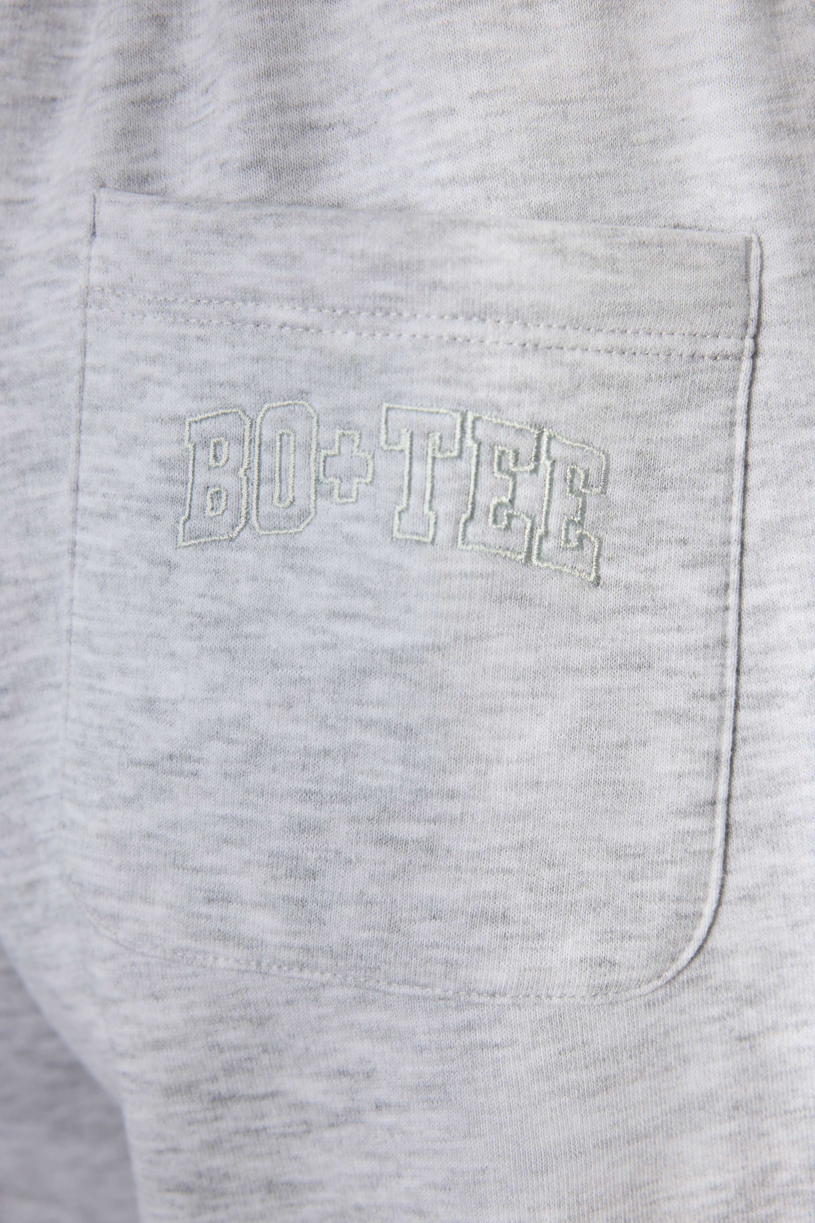 Wide-Leg Joggers in Grey Marl