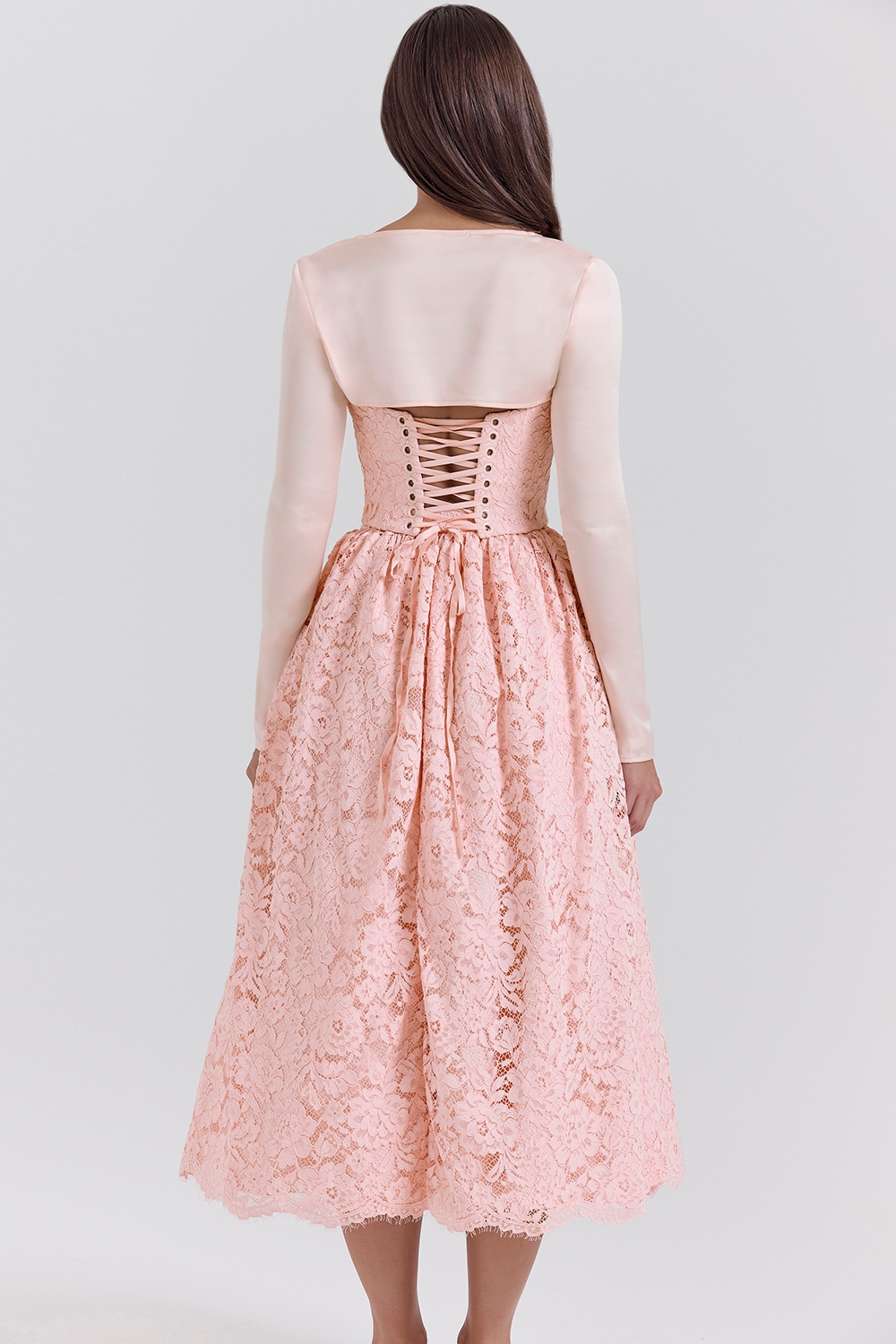 Duchess-Ballerina Pink Lace Corset, Skirt and Bolero - SALE
