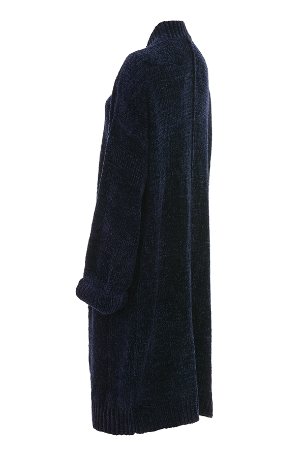 Celine-Navy Chenille Slouchy Cardigan - SALE