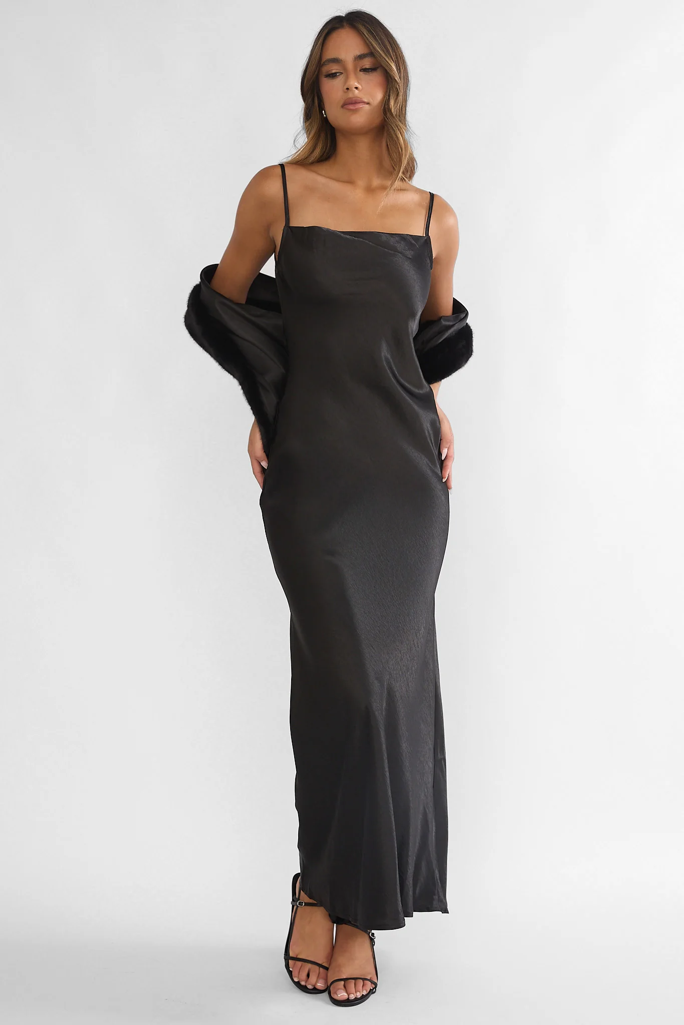 Hadley Cami Scarf Maxi Dress Black