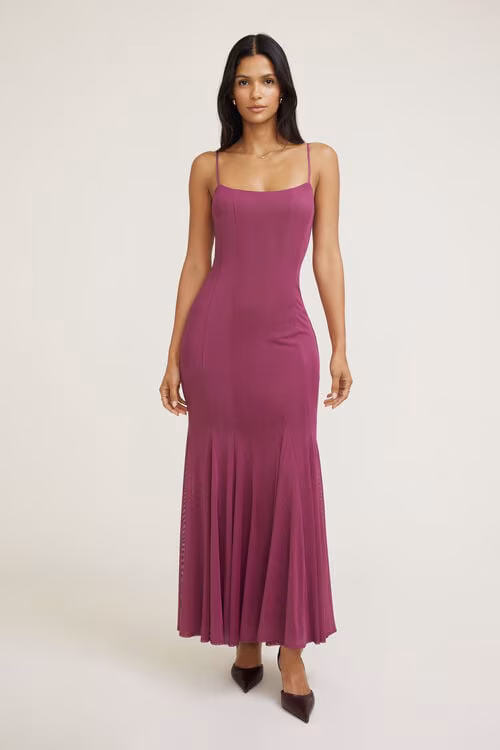 Dahlia Scoop Neck Mermaid Maxi Dress