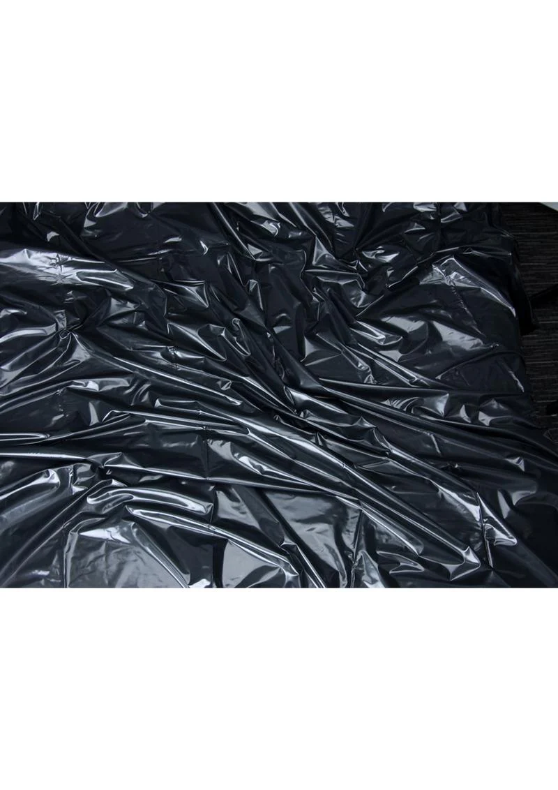 Vinyl Bed Sheet Black California King Size