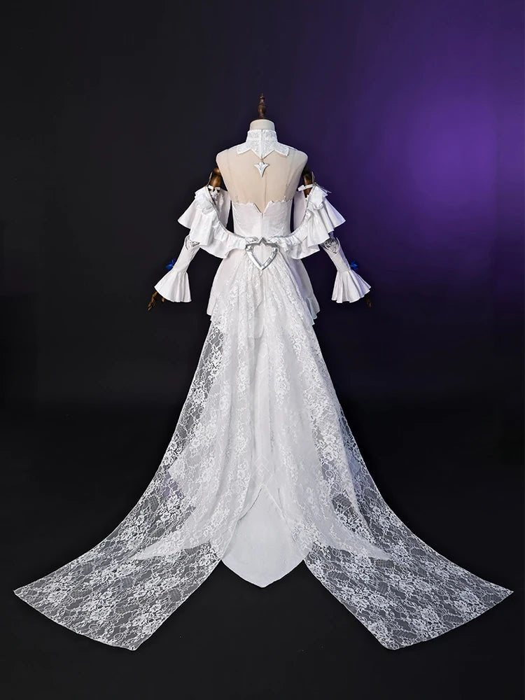 Traje de Cosplay de Sona Rosa Cristal de LOL - La Maestra de las Cuerdas - Vestido Blanco para Mujer - Nuevo Skin - Fantasia Cosera