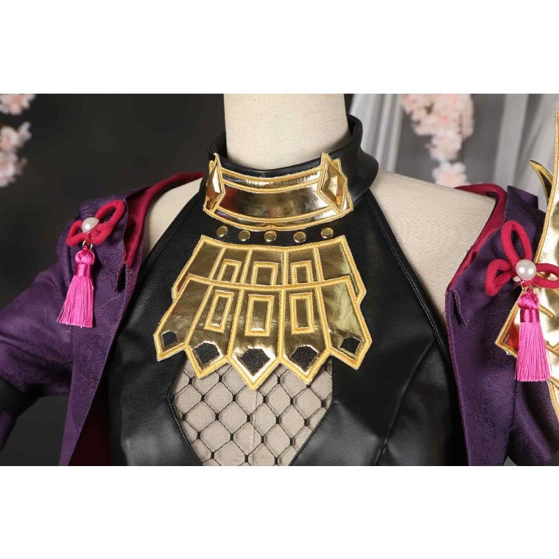 Traje de Cosplay de Kuki Shinobu de Genshin Impact - Traje de Ninja - Fantasia Cosera