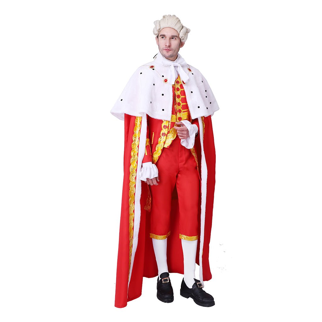 Traje de Cosplay del Rey George III de Hamilton – Vestimenta Regia con Capa - Fantasia Cosera