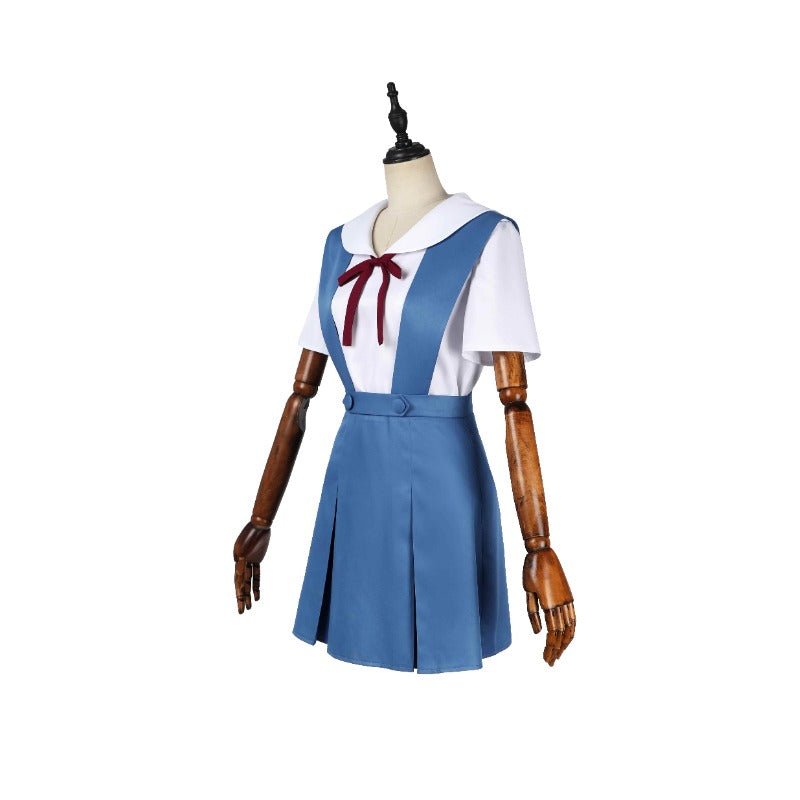 Traje de Cosplay de Asuka Langley Soryu - Uniforme de Ayanami Rei Conjunto Completo para Halloween - Fantasia Cosera