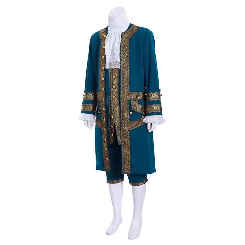Traje de Caballero Británico del Siglo XVIII - Disfraz de Renacimiento Victoriano Tudor para Hombres - Fantasia Cosera
