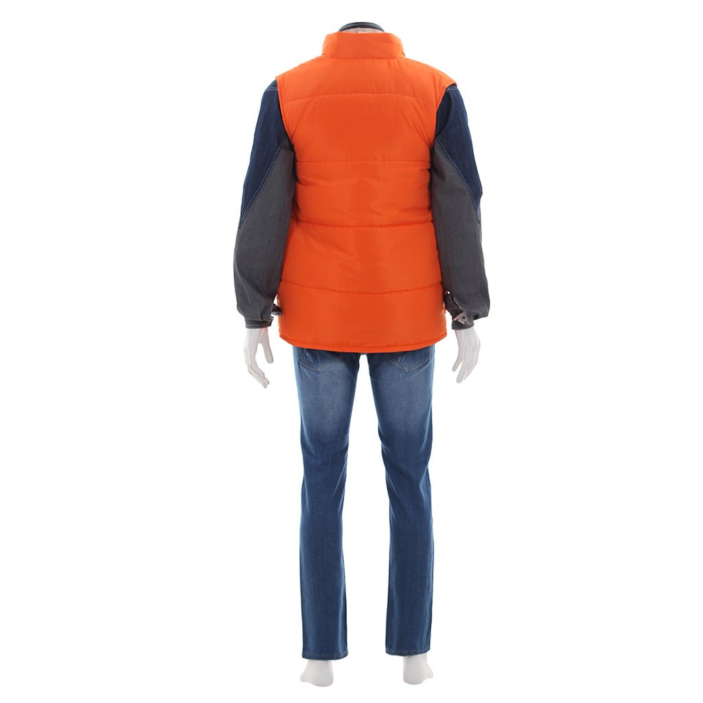 Traje de Cosplay de Regreso al Futuro - Chaqueta en Naranja, Blanco y Rojo - Fantasia Cosera